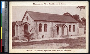 First stone church in the Solomon Islands, Visale, Solomon Islands, ca.1900-1930