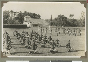 Morning exercises, Chogoria, Kenya, 1946