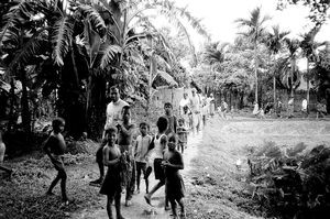 Bangladesh Lutheran Church/BLC, October 1991. Bishop Julius Paul from ELCM, Malaysia with Anni