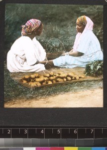 Two women selling vegetables, Guyana, s.d