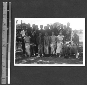 A group of freshmen at Fukien Christian University, Shaowu, Fujian, China, 1939