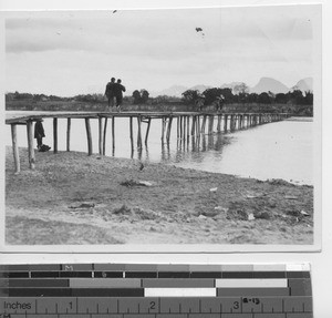 The bridge over the river at Rongxian, China, 1931