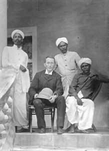 Missionary Carl Marius Hornbech and coworkers. Saron, Tiruvannamalai, 1905