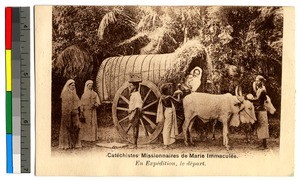 Missionaries preparing for a journey, India, ca.1920-1940