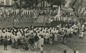 Commemoration of the king Duala Manga, in Cameroon