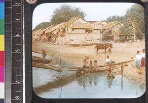 River village, Myanmar, s.d