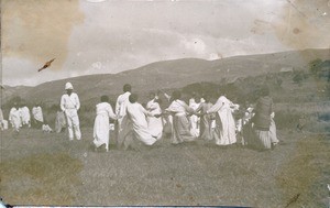 Girls playing and dancing, in Madagascar