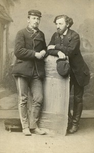 Two Europeans posing : H. Lauga and Dieterlen