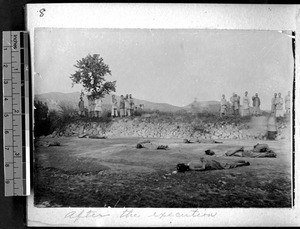 Prisoners executed following Kucheng massacre, Fujian, China,1895