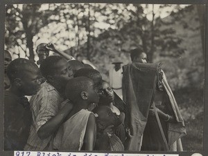 Group of children looking into a camera, Tanzania