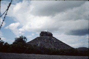 White building on top of mountain