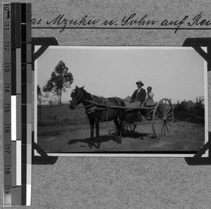 Elias Mzuku and son travelling, South Africa East