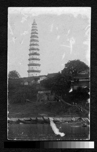 Towering pagoda, Sichuan, China, ca.1900-1920