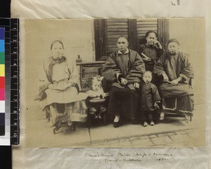 Christian pastor and family, Quanzhou, Fujian Province, China, 1891