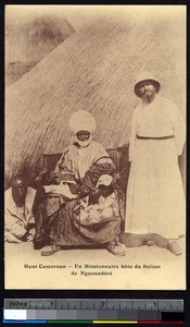 Missionary father with the Sultan of Ngaoundere, Cameroon, ca.1920-1940