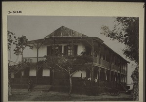 Boys' boarding school in Christiansborg. The missionaries Schultze and Deyle