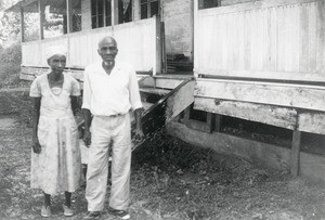 Reverend Ombagho with his wife, in Gabon