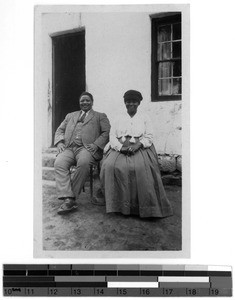 Chief Dalindyebo and wife, South Africa East, 1930