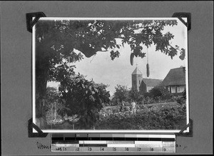 Church, residential building and garden, Untengule, Tanzania