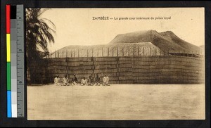 Courtyard of the royal palace, Zambia, Africa, ca.1920-1940