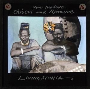 "Ngoni headmen, Chisevi and Njomane, Livingstonia" Malawi, ca.1895