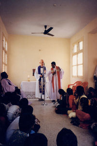 Chennai, Tamil Nadu. Church Service at the Centenary Celebration of Park Town Mission High Scho