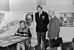 Danish Santal Mission. Annual Meeting in Viborg, 1972. From left: Mission Sectetary Ruth Christ