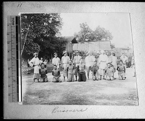 Prisoners about to be executed following Kucheng massacre, Fujian, China, ca.1895