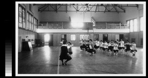 Women students in physical education class, Boyd Gymnasium, Yenching University,Beijing, China, 1931