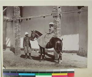 Officer Radafy and Estera, Antananarivo, Madagascar, ca.1900