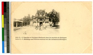 Buidlings and porticos of the temple at Seringam, India, ca.1920-1940