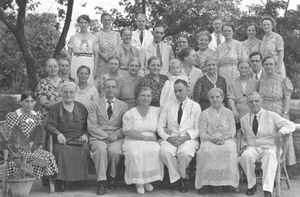 Kotagiri, South India. Group photo from the Silver Wedding of Valborg and Poul Lange, 15th Dece