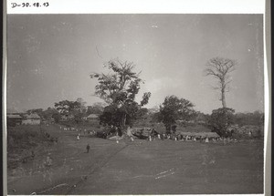 Kumase market place with fort