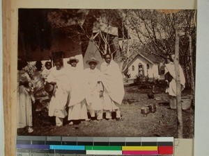 Revival leaders in Soatanana, Madagascar, ca.1906