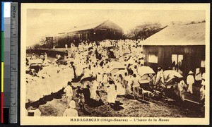 Leaving the church after the Mass, Antsirana, Madagascar, ca.1900-1930