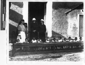 Maryknoll priests and Sisters at orphanage at Luoding, China, 1927