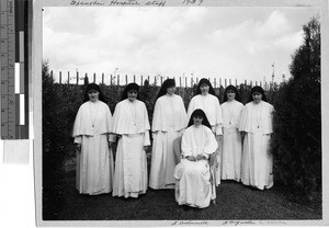 A group of Maryknoll Sisters on the staff of hospital, Shanghai, China, January 1, 1935