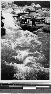 Boat in river, Japan, April 25, 1940