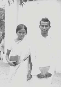 A young agriculturalist with wife from the Kalrayan Hills, South India. Both are newly baptized