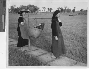 Sisters at work at Jiangmen, China, 1947
