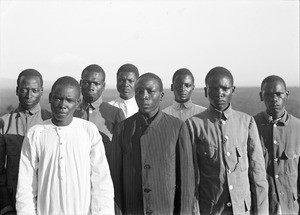 Eight African men, Tanzania, ca.1893-1920