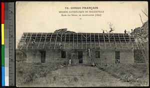 School under construction, Brazzaville, Congo, ca.1920-1940