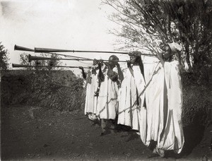 Heralds of the Bamum sultan, in Cameroon