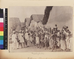 Indigenous preachers with villagers, Medapalli, India, ca.1885-1895