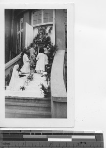 May crowning at Maryknoll Academy at Dalian, China, 1938