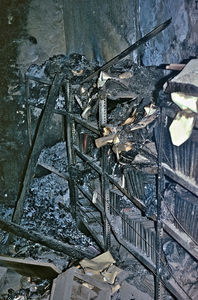 DMS Bookshop blev brændt ned under lokale uroligheder i Crater, Aden den 17. juni 1967