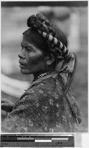 Portrait of a woman in profile, Guatemala, ca. 1946