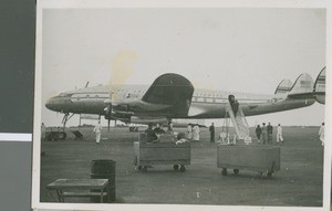 An Airplane Waiting for Passengers, Accra, Ghana, 1950