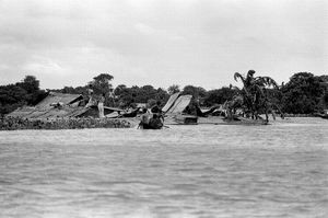 Fra oversvømmelseskatastrofen i Bangladesh, 1988