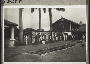 Advertising on the railway station in Obuase